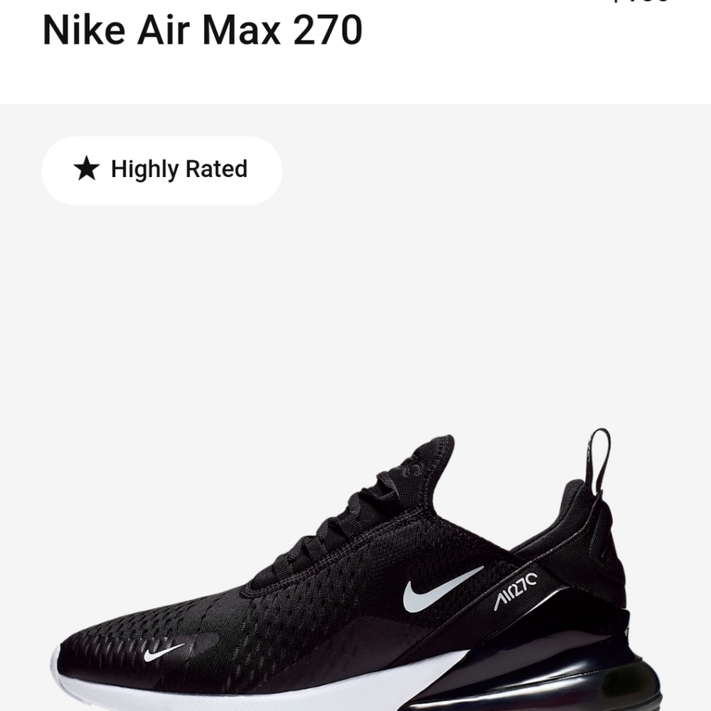Nike Air 270 black and white
